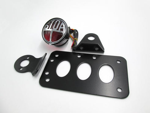 Stop calavera para motos con Letrero portaplaca lateral